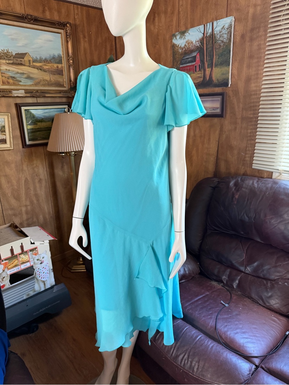 Vintage Y2K Flutter Sleeve Dress